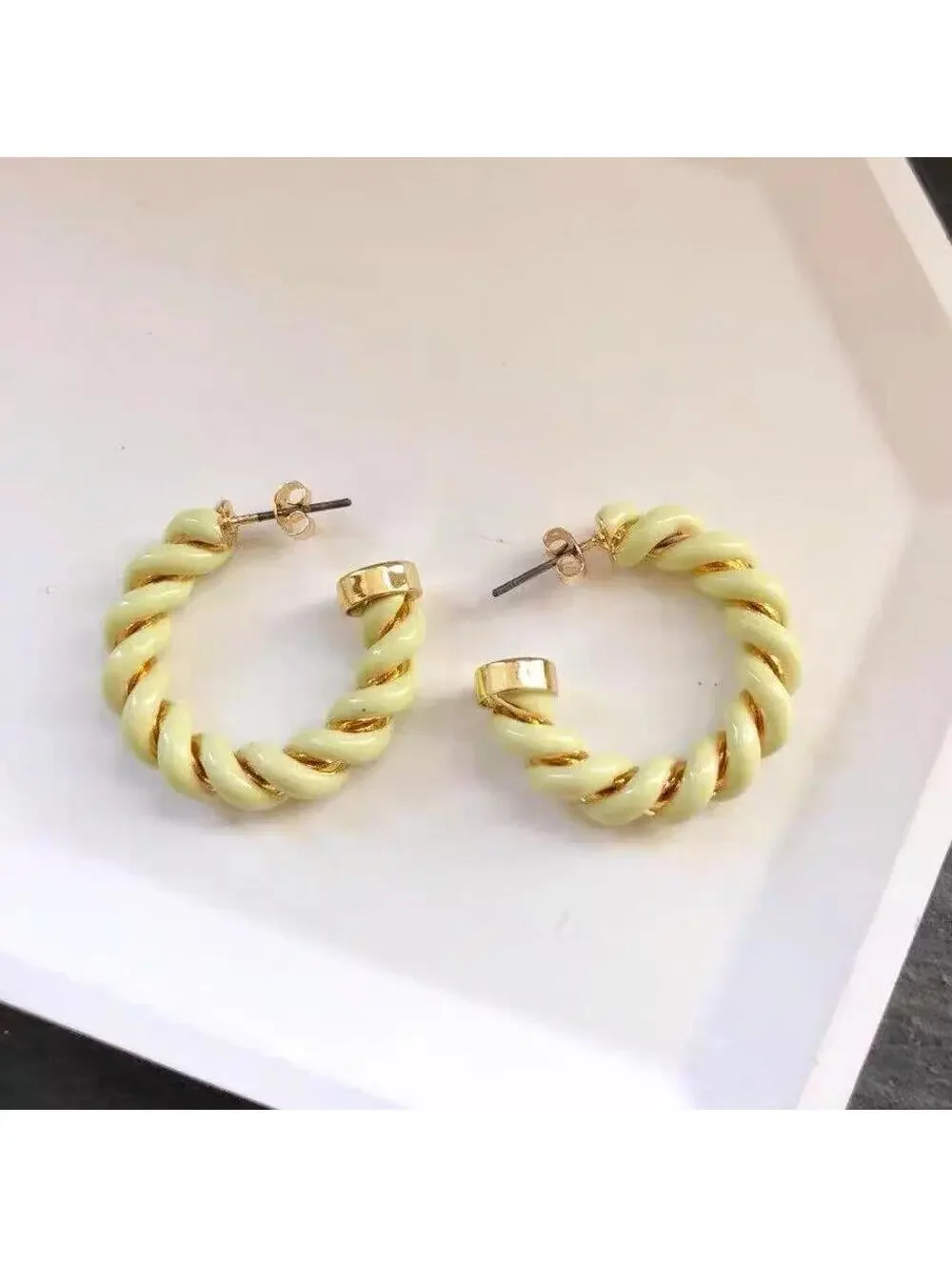 & Other Stories Twist Sphere Hoop Earrings